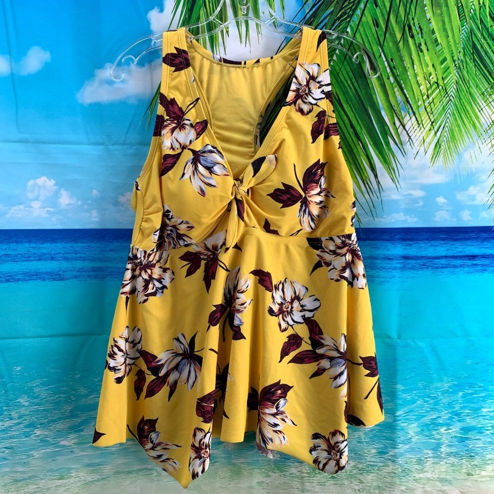Kona Sol Yellow Swim Top 18W #CC-064